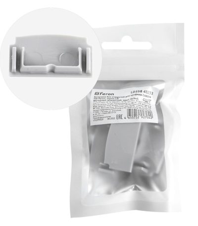 Заглушка без отверстия для профиля CAB254 (комплект 4шт) Feron LD358 48233