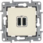 Зарядка USB C-C Legrand ETIKA Слоновая кость 672335