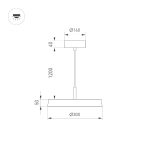 Подвесной светильник Arlight SP-ELEGANT-R300-17W Warm3000 (BK, 120 deg, 230V) 033921(1)