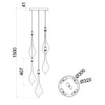 Подвесной светильник Delight Collection P98066-5 antique brass