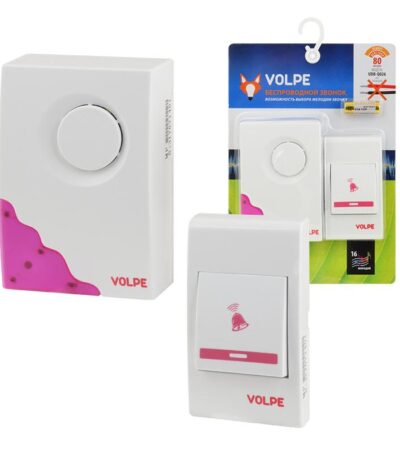 Звонок беспроводной (UL-00002402) Volpe UDB-Q026 W-R1T1-16S-80M-WH
